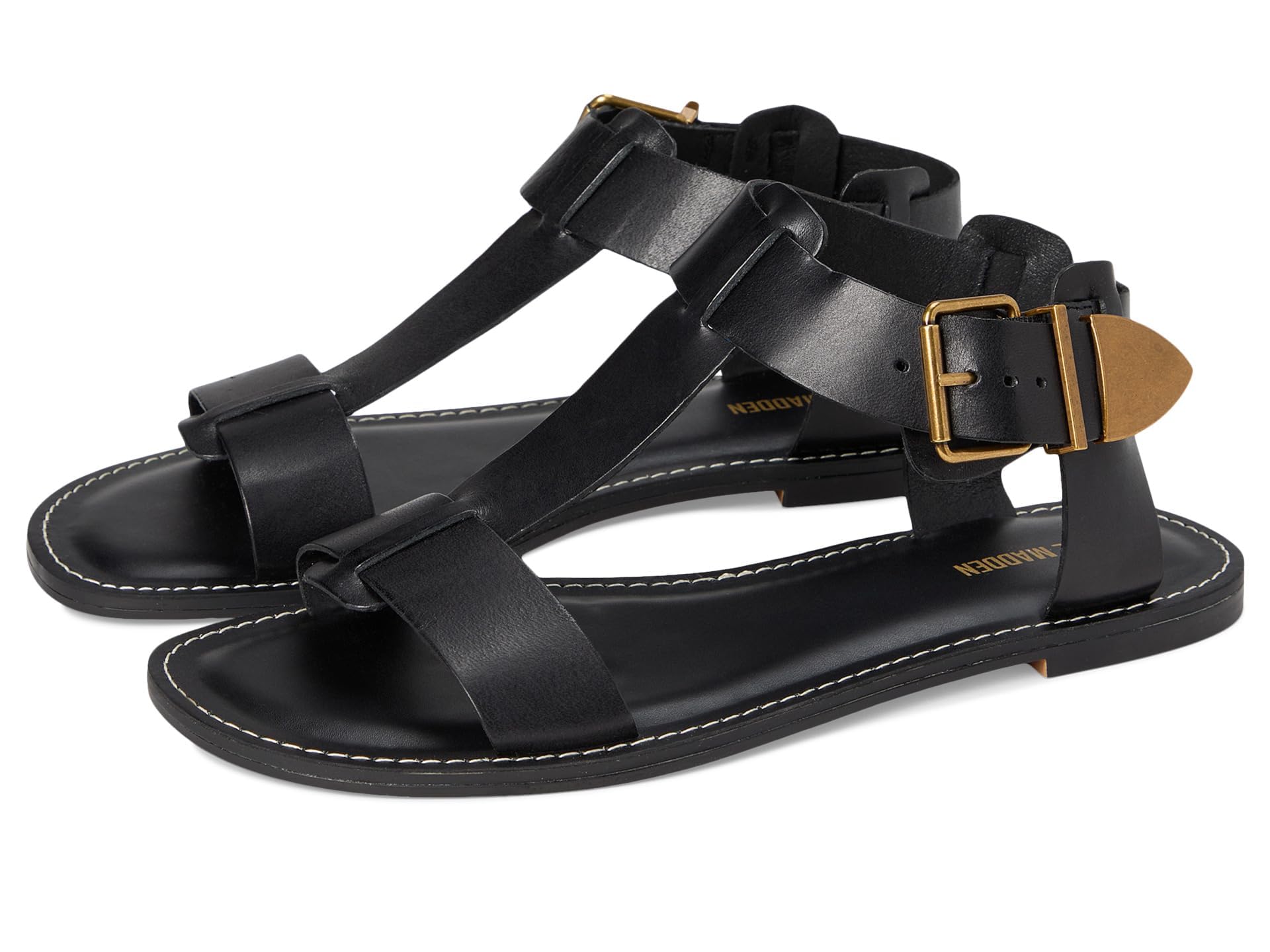 Photo 1 of Steve Madden Women's Brazzin Sandal, Black Leather, 8.5