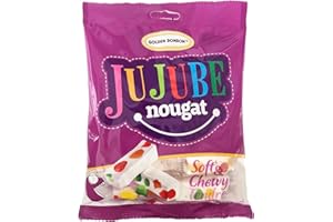 Golden Bonbon Italian Jujube Nougat Candy, Soft and Chewy With Fruity Jelly Beans Original Recipe (4.2 Oz, Original)