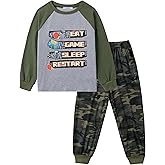 Arshiner Boys Clothes Set Long Raglan Sleeve T-Shirts + Casual Pants 2Pcs Colorblock Fall Outfits for Kids