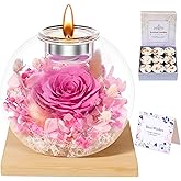 Valentines Day Rose Gifts for Her Birthday Gifts for Women Preserved Real Rose in Glass Dome with Scented Fresh Flowers for Delivery Mothers Day Anniversary Rose for Her Mom Grandma Girlfriend Wife