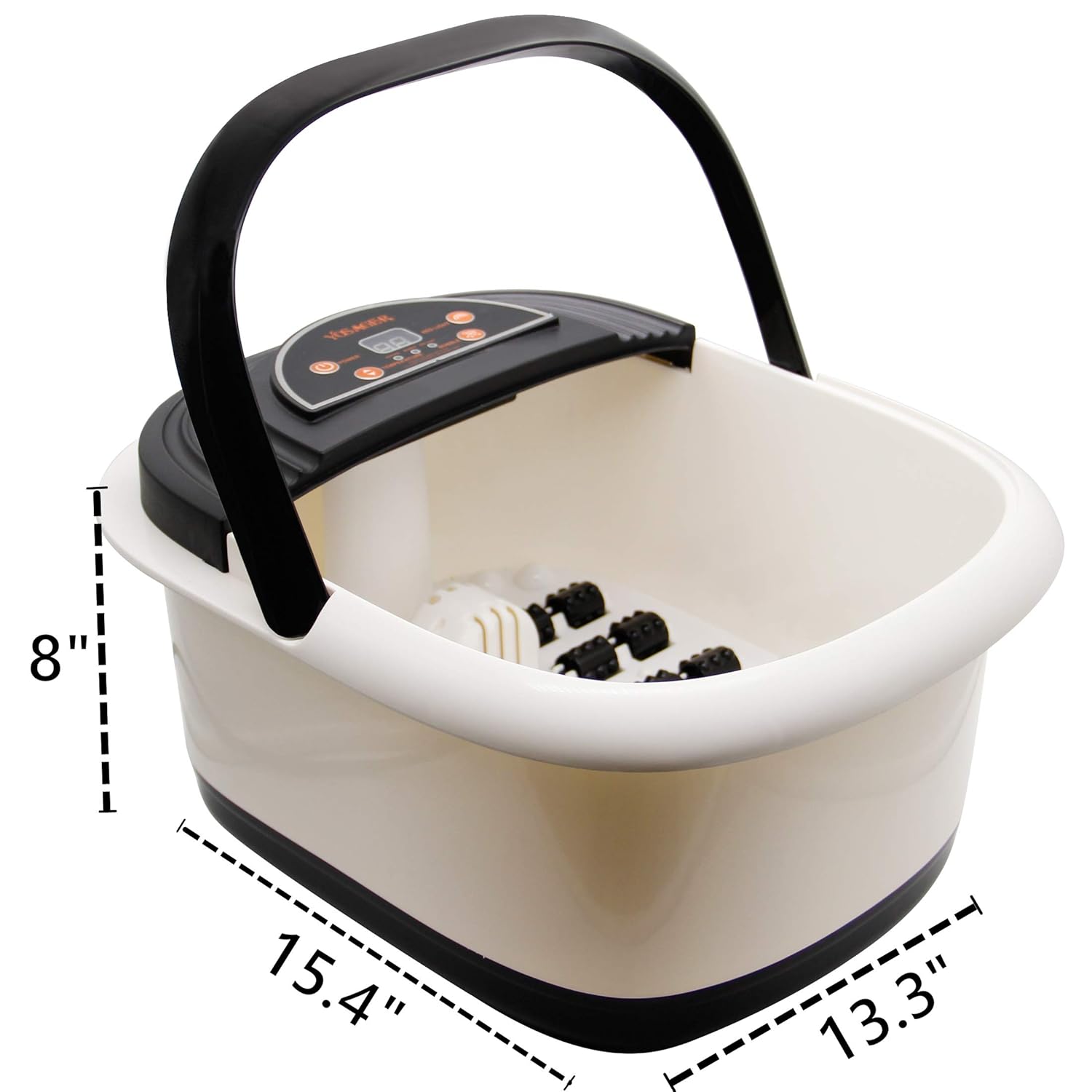 yosager Foot Bath Spa with Heat, Bubbles Jets, Foot Massager with Digital Temperature Control, Infrared Relieve Stress, Pedicure Spa, 20 Massage Rollers: Beauty