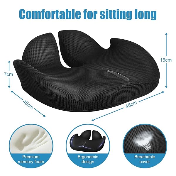 PREGNANCY CAR SEAT CUSHION FOR PREGNANT DRIVERS AND PASSENGERS – PATENT PENDING – NHTSA RECOMMENDED – PREVENT COMPRESSION OF BELLY – EASY TO SET UP – MEMORY FOAM FOR SCIATICA, HIP, COCCYX PAIN RELIEF