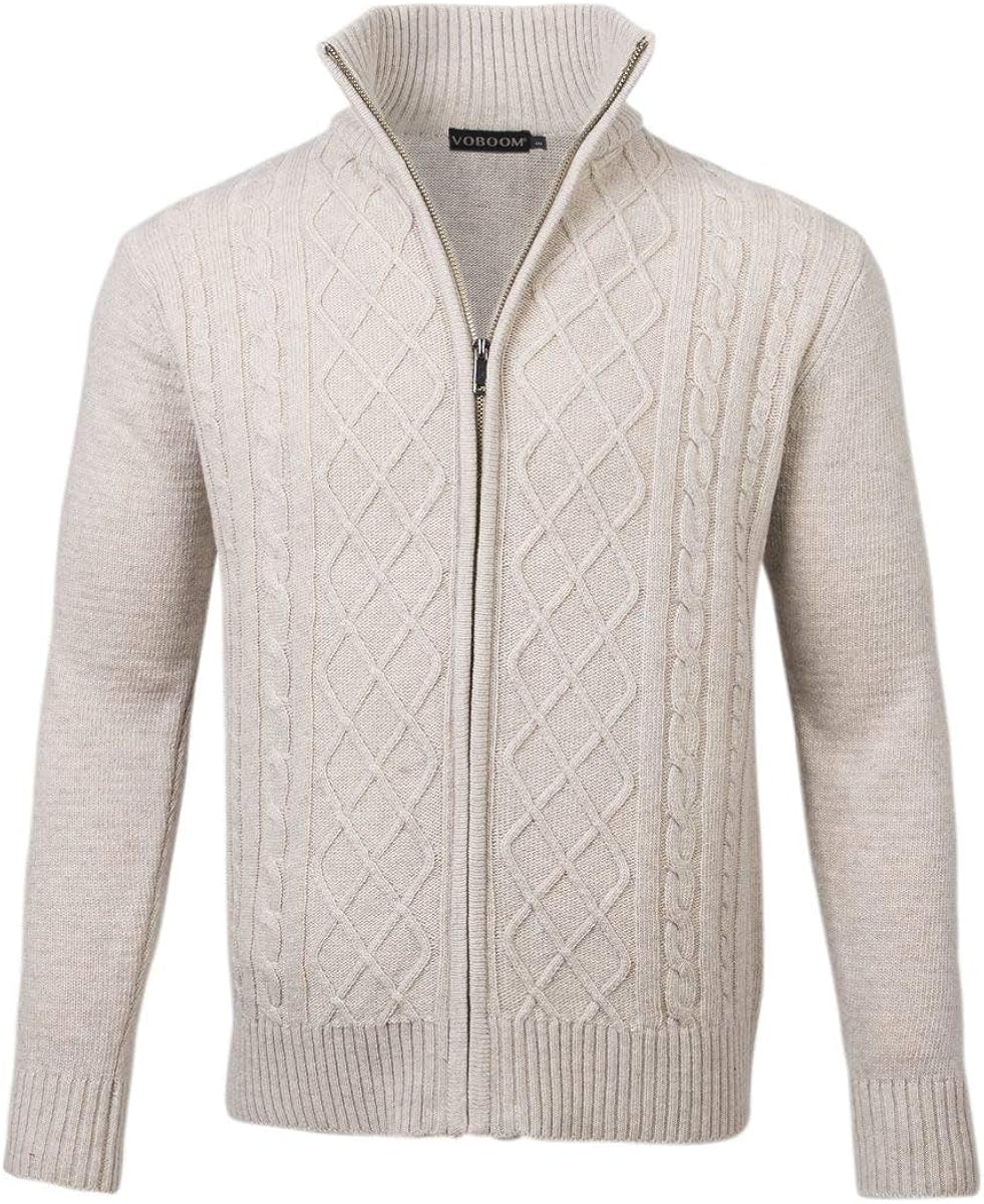 cable knit zip up sweater
