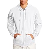 Hanes mens Zip-up Hoodie, Ecosmart Fleece Full-zip Hoodie for Men, Hooded Sweatshirt