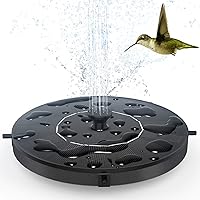 GOLDFLOWER Solar Fountain, Floating Solar Powered Water Fountain Pump for Bird Bath, Garden, Pond, Pool, Outdoor (1W)