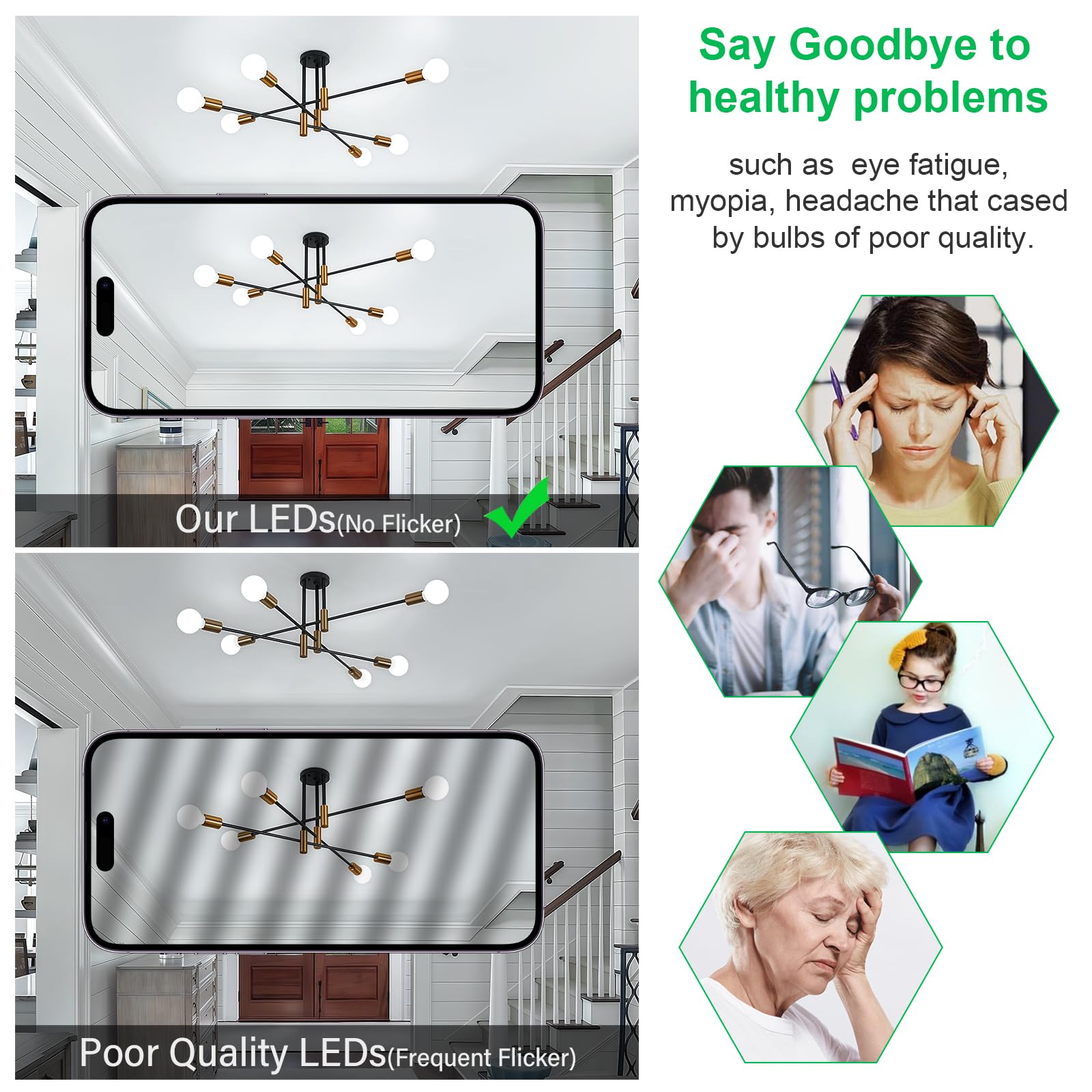 MAXvolador 12-Pack A19 LED Light Bulbs, 100 Watt Equivalent LED Bulb, 5000K Daylight White, 1100 Lumens, E26 Medium Base, CRI 85+, Non-Dimmable