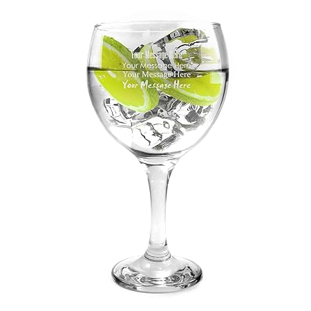 Ginsanity Groß Personalisiert [625 ml] Copa Glas Gin und Tonic [G&T] Balloon Gläser Für Cocktails & Geschenkbox