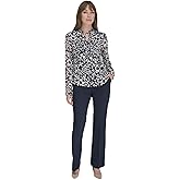 Tommy Hilfiger womens Long Sleeve Ruffle V-neck Blouse