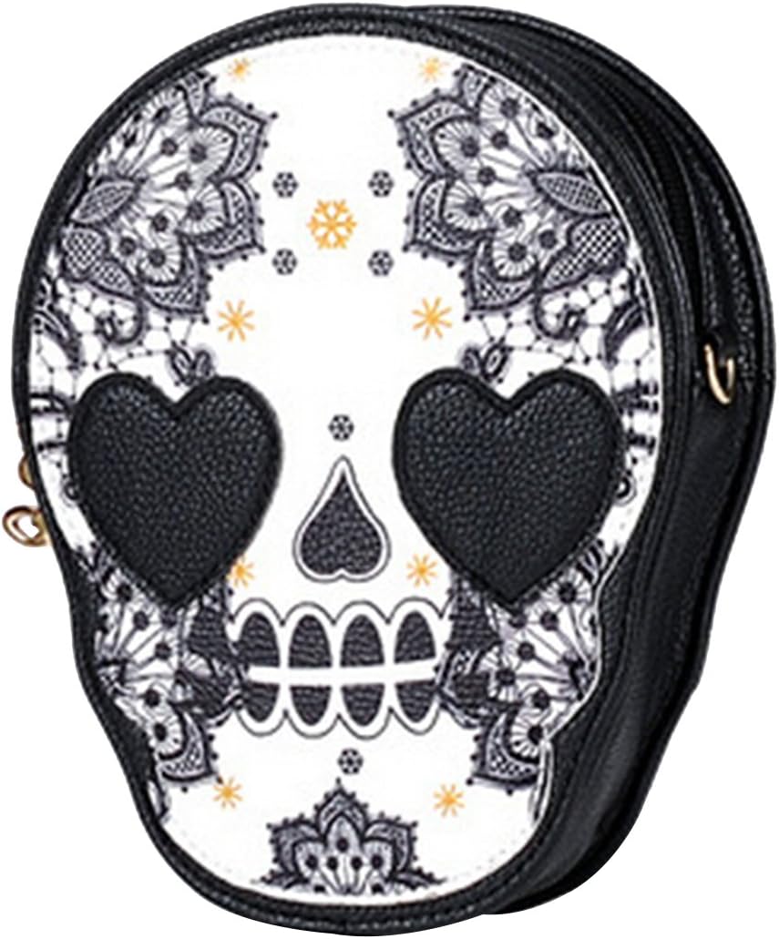 Women Mini Vintage Skull Shoulder Bag Purse Ladies Cute Tote Messenger Cross Body Handbag