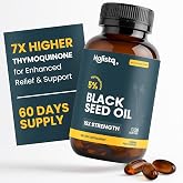 HOLISTQ Black Seed Oil Capsules, Organic Cold Pressed, 5% Thymoquinone | Non-GMO &amp; Vegan, Nigella Sativa, Omega 3-6-9, Adult Wellness Support, 120 Softgels, 2-Month Supply