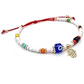 Colorful Summer Azabache Evil Eye Hamsa Hand Friendship Girls Bracelet