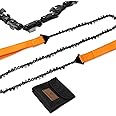 Loggers Art Gens Pocket Chainsaw 36’’-45 Two-sidedTeeth Pocket Chain Saw,3X Faster with Cutting Blade ON Every Link,Best Compact Folding Hand Saw Tool for Survival Gear,Camping,Hunting