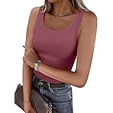 ANRABESS Womens Sleeveless Scoop Neck Tank Top Ribbed Fitted Summer Basic Slim Cute Tops 2026
