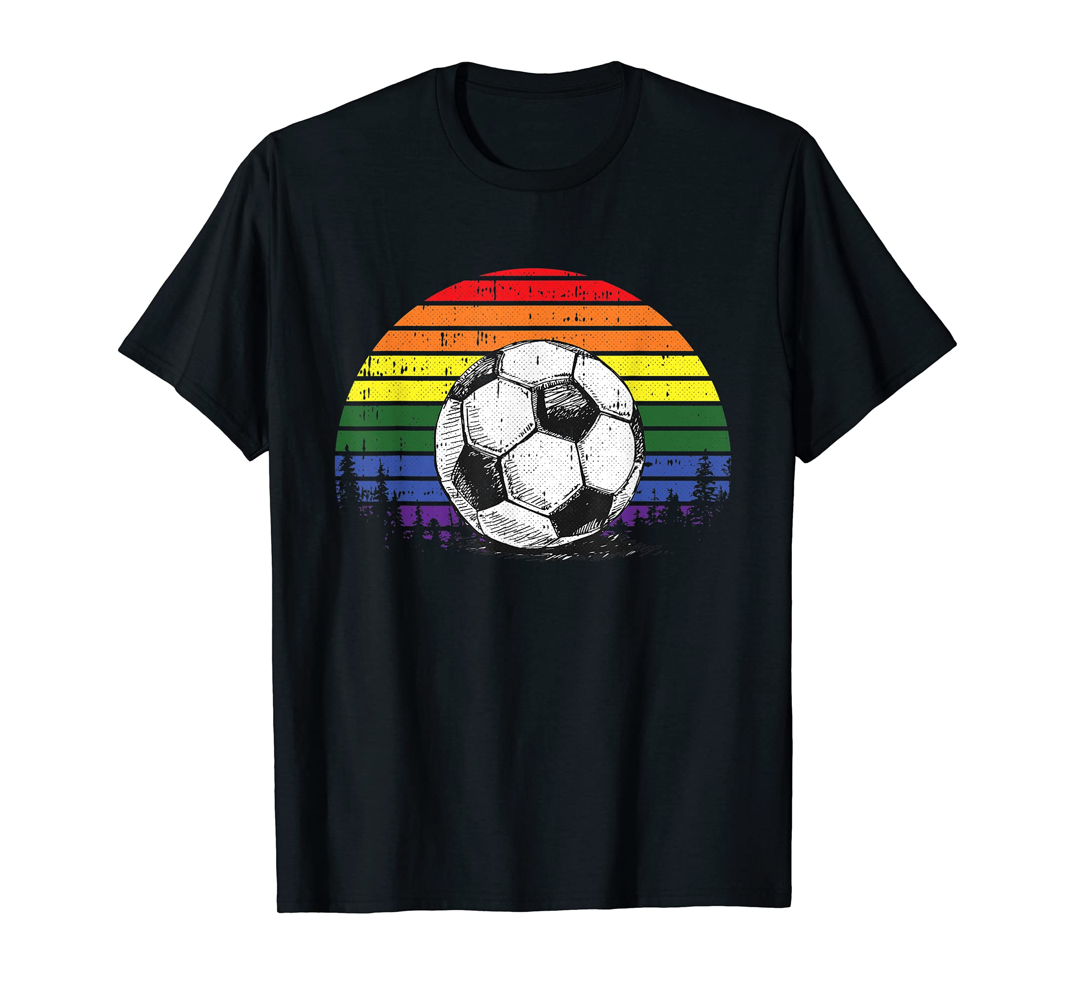 Soccer Ball LGBT-Q Gay Pride Flag Sport Fan Player Ally T-Shirt