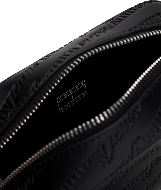 Sac à bandoulière pour appareil photo avec logo en relief, noir (noir), taille unique
