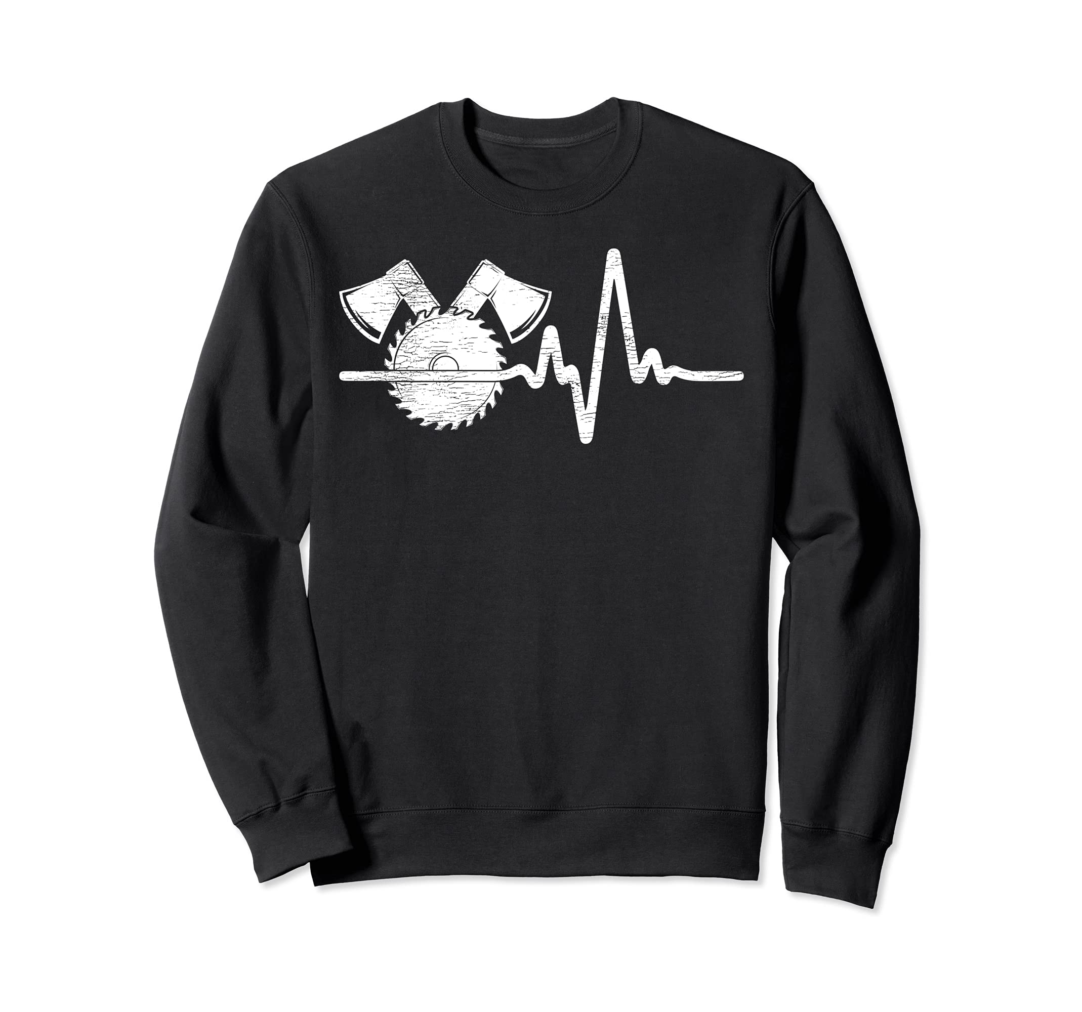 Funny Carpenter Woodworking Saw Heartbeat Sweatshirt