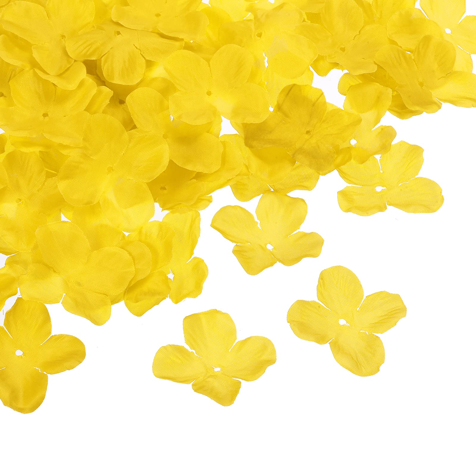 PATIKIL Artificial Flower Petals, 500Pcs Fake Flowers Silk Petal Decoration Supplies for Wedding Decor Bridal Party Event, Yellow