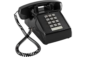 Home Intuition Classic Corded Phone for Hearing Impaired Telephone for Seniors with Extra Loud Ringer, Black