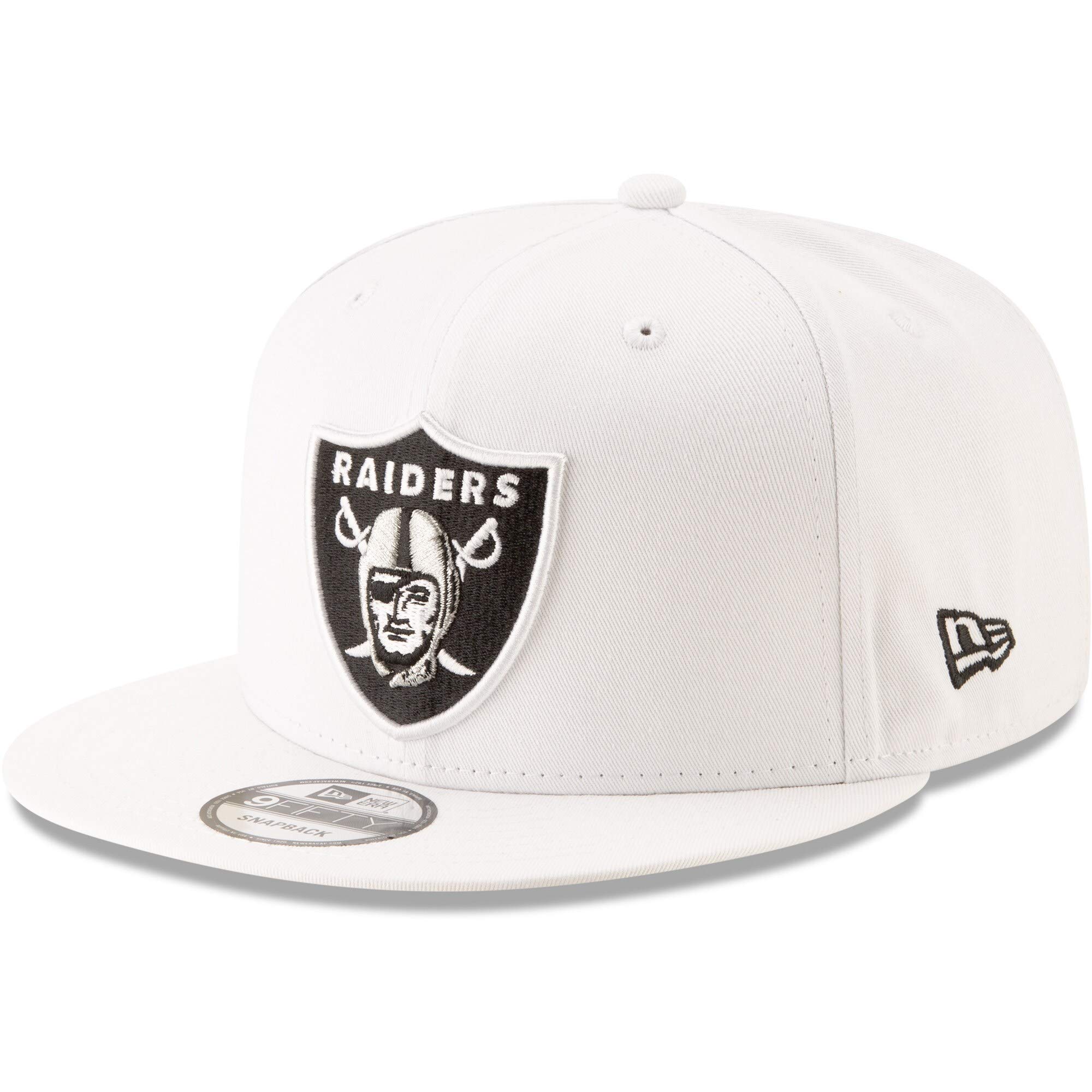 New Era NFL 9FIFTY Adjustable Snapback Hat Cap One Size Fits All (Las Vegas Raiders White) Image