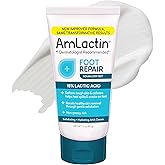 AmLactin Foot Repair Cream - Therapeutic Foot Cream for Dry Cracked Heels and Feet - Callus Softener - No-Scrub Exfoliator and Moisturizer with 15% Lactic Acid AHA - 3 oz (Packaging May Vary)
