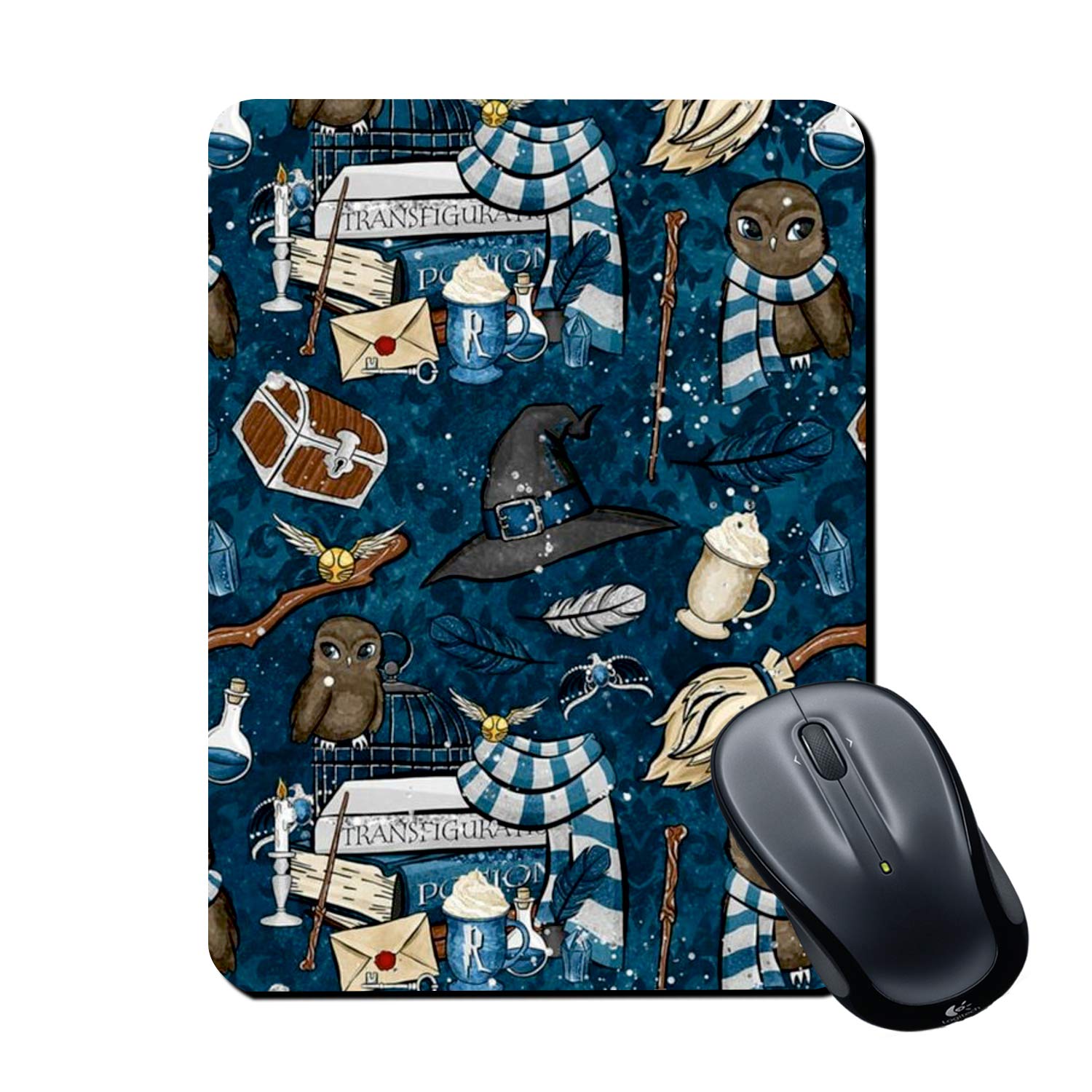 Plan To Gift Gaming Mouse Pad Blue Harry Potter Potrait Printed