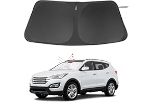 LHFLIVE Windshield Sun Shade Custom Fit for 2013-2018 Hyundai Santa Fe Accessories Foldable Sunshade Sun Blocker Protect Car from Sun Rays & Heat Damage Keep Car Cooler