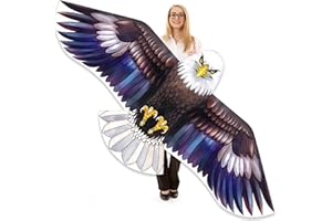 MINT'S COLORFUL LIFE Bald Eagle Kite for Adults and Kids, Huge Kites Easy to Fly Single Line Kite for Beach Trip