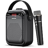 ZOWEETEK Voice Amplifier with Wireless Microphone Handheld, Wireless Voice Amplifier for Teachers, Buletooth PA System Speaker and Microphone,Portable Megaphone for Classroom, Speech,Karaoke,Outdoor