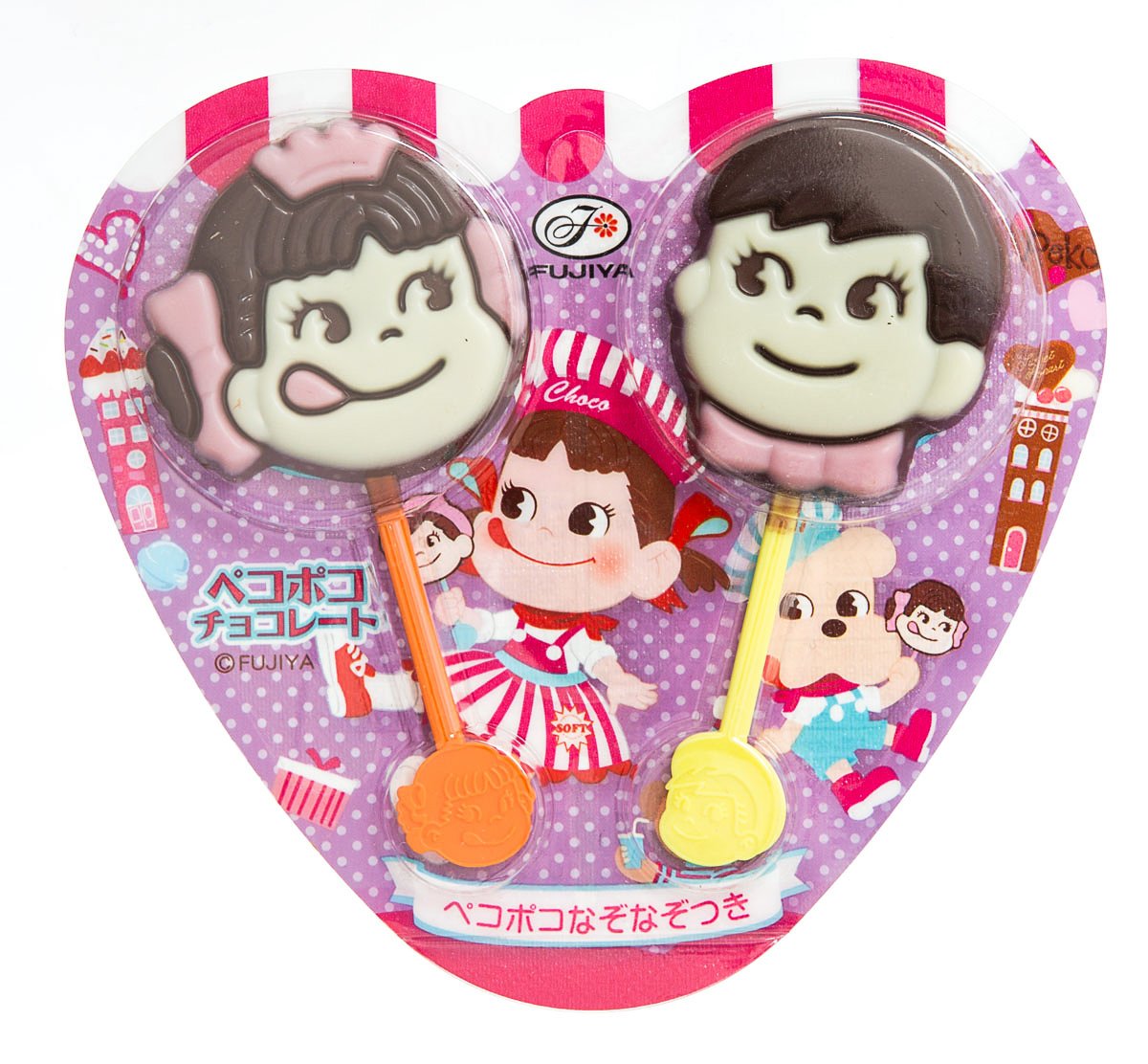 Fujiya Peko Poko Chocolate Lollipop, 0.84 Ounce Buy Online in United
