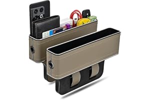 JIAJI Car Seat Gap Filler Organizer, 2 Pack Multifunctional Car Seat Organizer, Car Seat Gap Filler Organizer Storage Box Back Seat Console, Seat Organizer Front Seat Car Organizers and Storage for Women