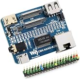 Nano Base Board (B) for Raspberry Pi Compute Module 4, Same Size as CM4, with Standard CM4 Socket, Raspberry Pi 40PIN GPIO, Gigabit Ethernet, USB2.0, DSI, CSI, HDMI, 3.5mm Audio Jack etc.