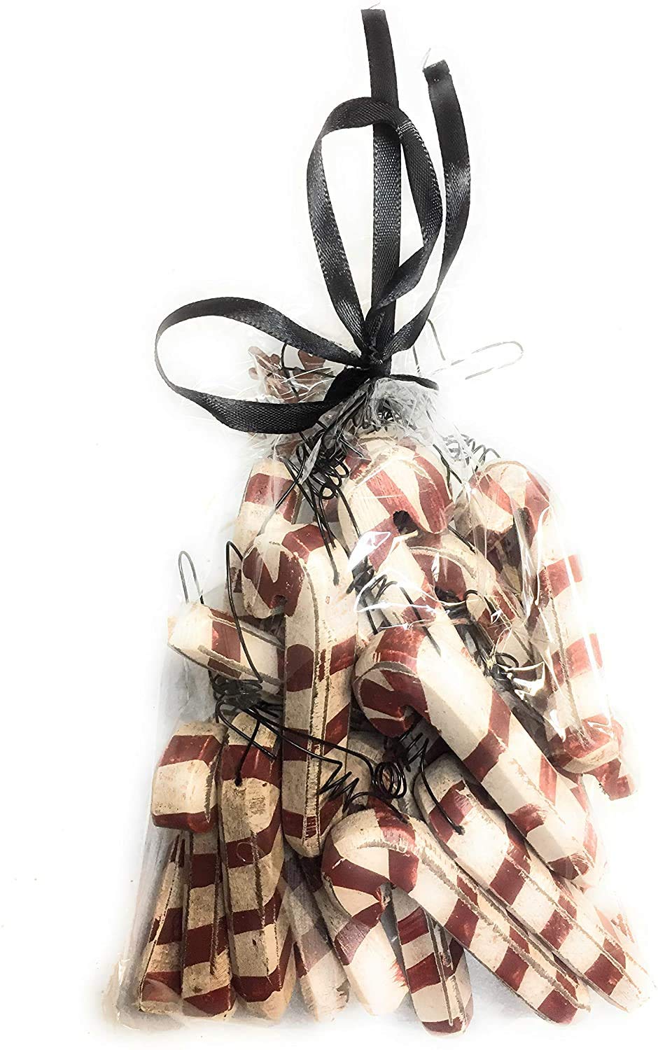 Primitives By Kathy Wooden 2.75 inch Candy Cane Ornaments