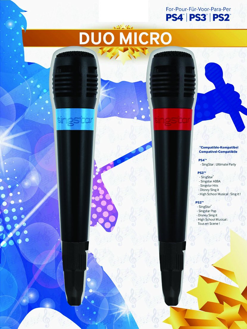 BigBen Pack De Micrófonos Singstar Con Cable USB PS PS