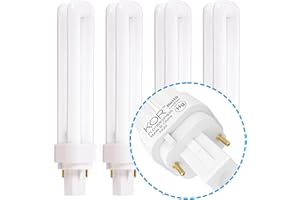 KOR (4 Pack) PL18W/2U/2P/841 18-Watt Double Tube G24d-2 (2 Pin) Base 4100K CFL-Plug-in Replacement for Sylvania 21111/20678 CF18DD/841/ECO - GE 97580 F18DBX/841/ECO - Philips 383190 PL-C18W/41/USA/ALTO