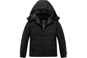 ZSHOW Girl's Waterproof Ski Jacket Thick Padded Warm Winter Coat Hooded Snowboarding Jacket