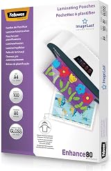 Fellowes A4 Laminating Pouches Gloss 160 Micron 100 Sheets