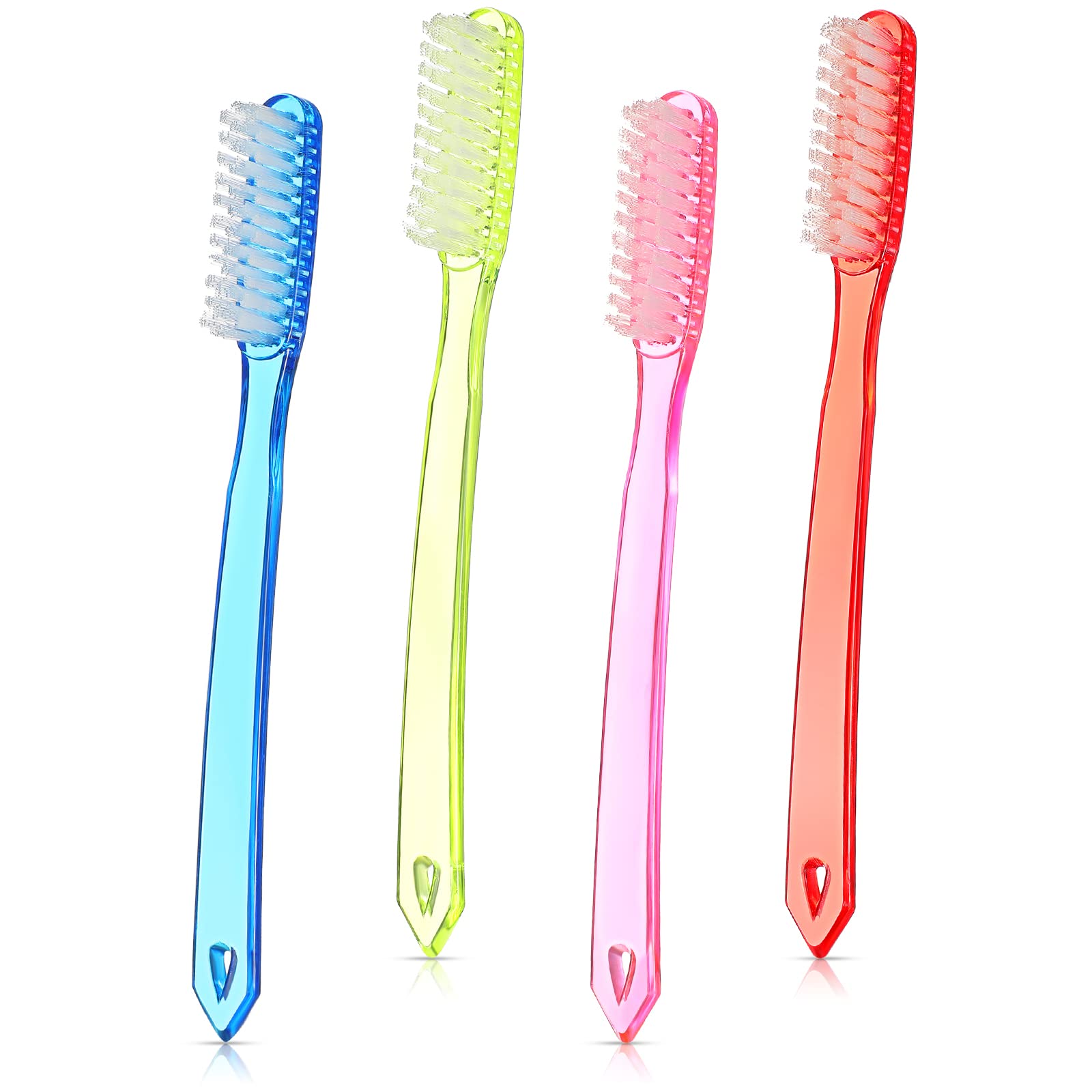 4 Pieces Extra Hard and Firm Toothbrush for Adult Huge Head Toothbrush Full Head Manual Hard Bristles for Adult Teeth Stain Cleaning and Tooth Whitening Teeth,4 Colors