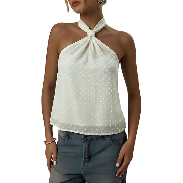 【usagi】HALTER HIGH NECK CAMISOLE TOPS 415yg8W7DGL.jpg