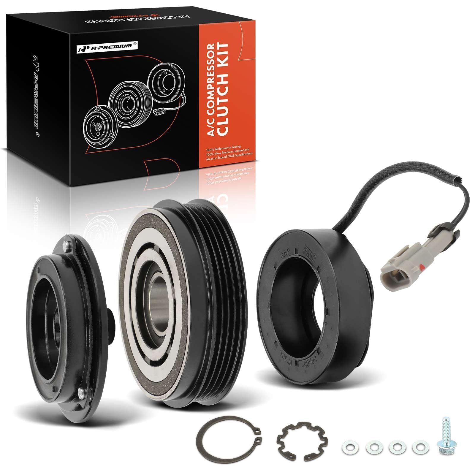 Photo 1 of A-Premium A/C Compressor Clutch Kit Compatible with Chevrolet Silverado, Tahoe, Colorado, Suburban, Express, Avalanche & GMC Sierra, Yukon, Canyon, Savana & Cadillac Escalade & Hummer H2, H3, H3T
