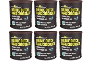 Castle Kitchen Double Dutch Dark Chocolate Premium Hot Cocoa Mix - Dairy-Free, Vegan, Plant Based, Gluten-Free, Non-GMO Project Verified, Kosher - Just Add Water - 14 oz (Pack of 6)