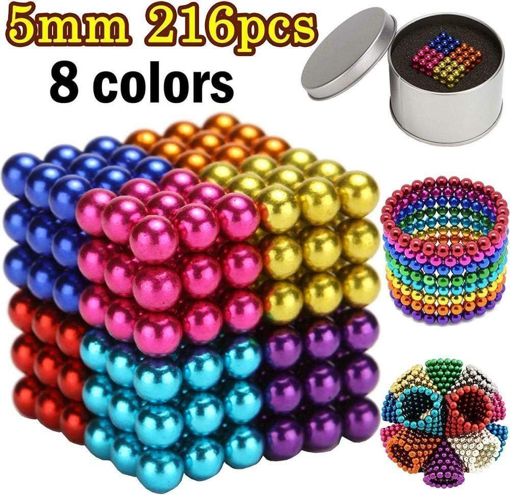 AMZYY Magic Building Ball Toys, 216Pcs 5mm Magic Building Blocks For Intelligence Development And Stress Relief