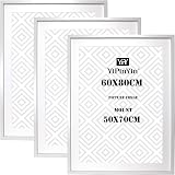 YiPinYin 60x80cm White Photo Frame 3 Pack with Acid Free Mount 50x70cm view 1