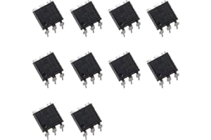 Bridgold 10pcs 4N35 35 Optocoupler DC Input 1 Channel Trans with Base DC Output, 100% Transfer Ratio，6Pins.
