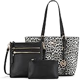 Montana West Purses for Women Tote Bag 3Pcs Set Leopard Print Satchel Handbags