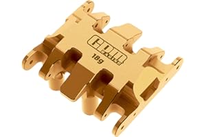 GPM for Axial SCX30 1/30 RC Car Brass Center Gear Box Mount Skid Plate 18G - Compatible with SCX30 Ford Bronco & Jeep Wrangle