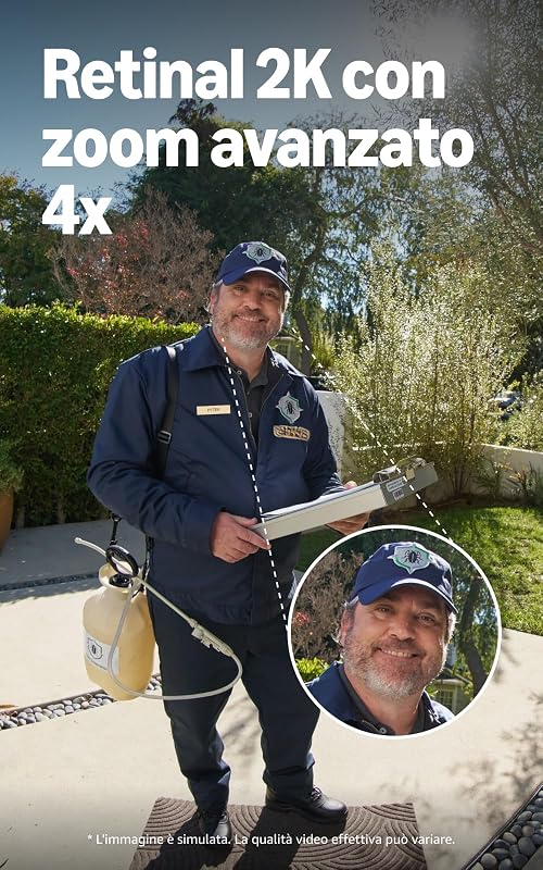 Videocitofono cablato (Video Doorbell Wired) (ultimo modello), Campanello con videocamera, Retinal 2K, zoom avanzato 6x, Prova gratuita di 30 giorni del piano di abbonamento Ring