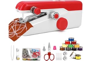 Xamanabu Portable Handheld Sewing Machine with Dual-Speed, Mini Electric Hand Sewing Kit for Quick Clothes Repair, DIY Fabric