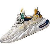 HoaloX Men's Retro-Style Platform Sneakers, Fashionable and Comfortable lace-up Sports Shoes, Suitable for Men's Outdoor Activities.