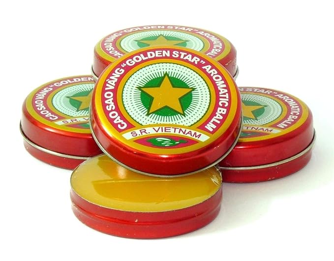 Amazon.com : 12 Boxes X 3 Grams (Net Weight), Golden Star Balm, Cao Sao Vang Vietnam, Aromatic Balsam : Beauty