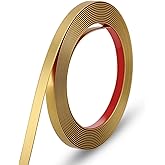 Gaahing 196.8" x 0.5" Matte Gold Molding & Wall Trim, Flexible Peel and Stick Decorative Strip for Tile, Mirror, Ceiling, Floor, Panel, Cabinet